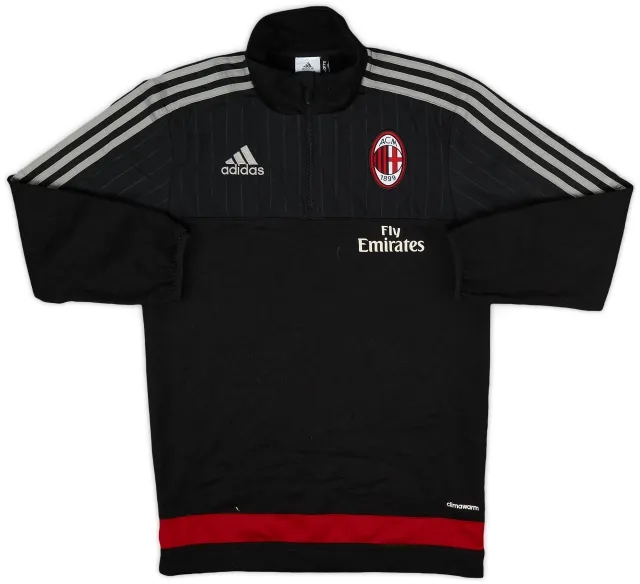 2015-16 AC Milan adidas 1/4 Zip Track Jacket - 7/10 - (XS)