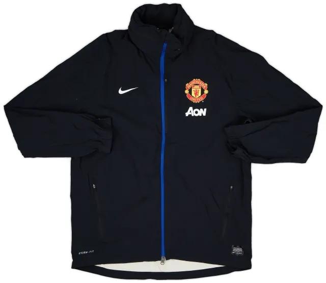 2013-14 Manchester United Nike Hooded Rain Jacket - 7/10 - (L)