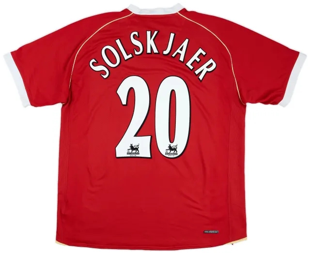 Nike 2006-07 Manchester United Home Shirt Solskjaer #20 - 4/10 - (L)