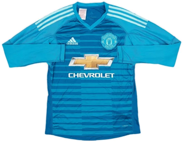 adidas 2018-19 Manchester United Home GK Shirt - 6/10 - (L.Boys)