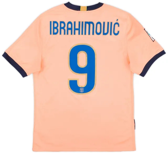 Nike 2009-10 Barcelona Away Shirt Ibrahimovic #9 - 4/10 - (S)