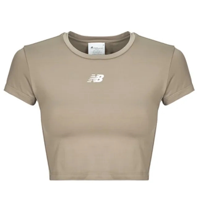 New Balance  NB Harmony Fitted T-Shirt  women's T shirt in Beige
