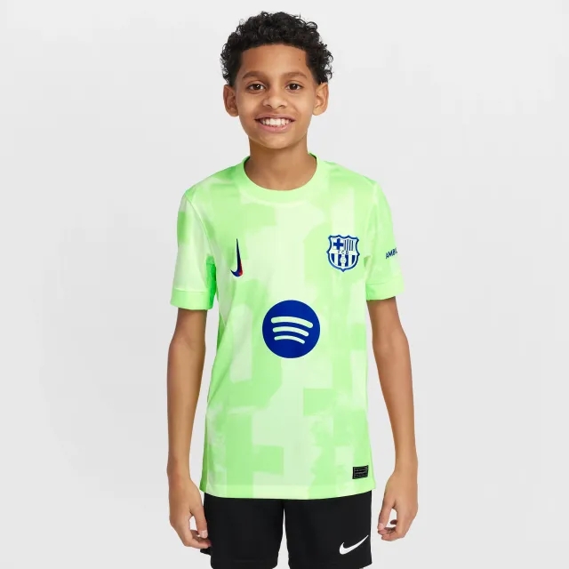 F.C. Barcelona 2024/25 Stadium Third Older Kids' Nike Dri-FIT Football Replica Shirt - Yellow - Polyester