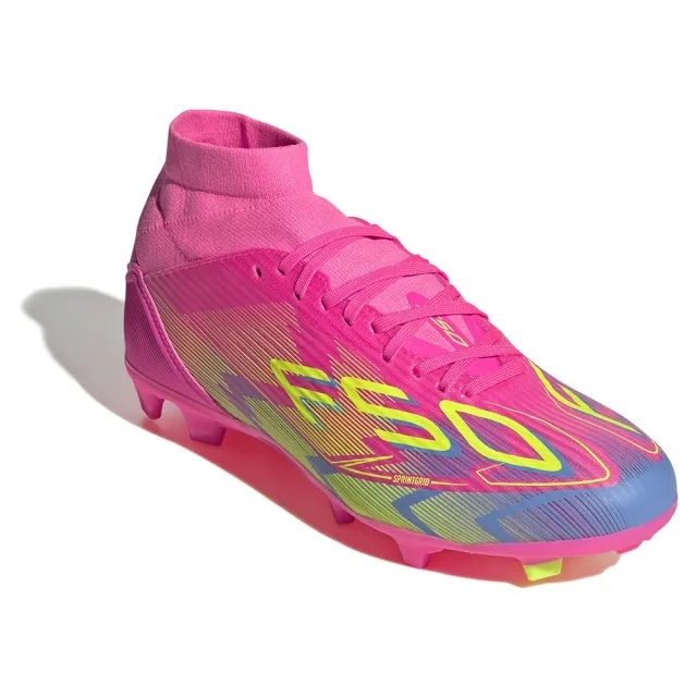 Adidas F50 League Mid Fg/mg  - Lucid Pink / Lucid Lemon / Blue Fusion
