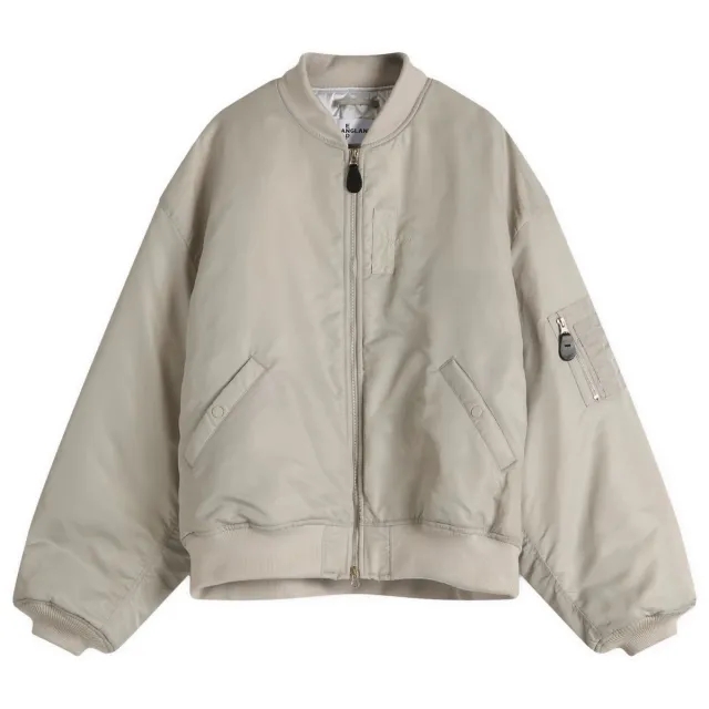 END. x Anglan Parachute Ruched Bomber Jacket Grey