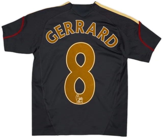 adidas 2009-10 Liverpool Away Shirt Gerrard #8 - 8/10 - (5-6 Years)