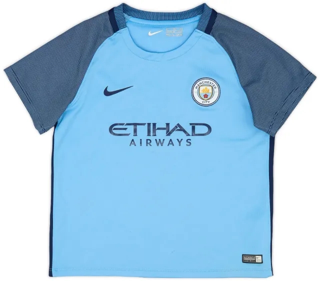 Nike 2016-17 Manchester City Home Shirt - 7/10 - (7-8 Years)