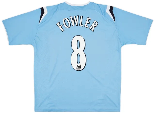 Reebok 2004-05 Manchester City Home Shirt Fowler #8 - 5/10 - (XL)