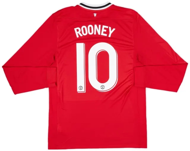 Nike 2011-12 Manchester United Home L/S Shirt Rooney #10 - 8/10 - (M)
