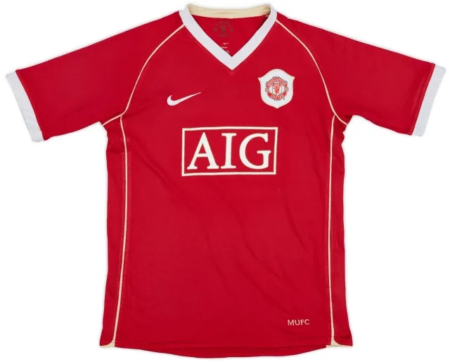 Nike 2006-07 Manchester United Home Shirt - 5/10 - (L.Boys)