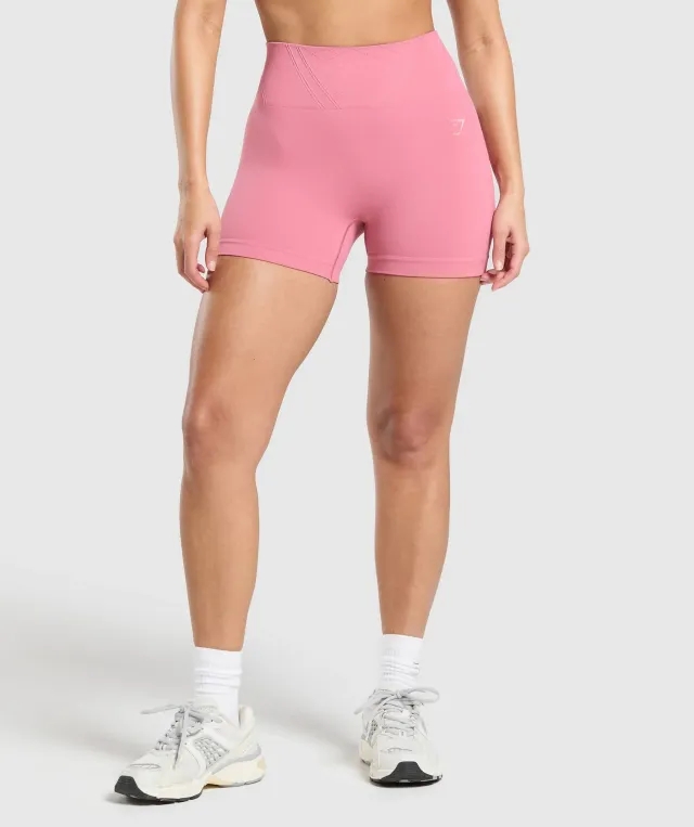 Gymshark Corset Seamless Shorts - Sunset Pink