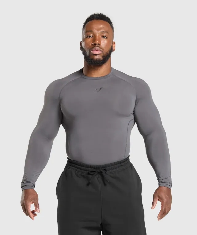Gymshark Element Baselayer Long Sleeve T-Shirt - Dark Grey
