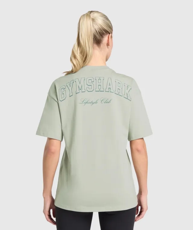 Gymshark Campus Classics Graphic T-Shirt - Stone Grey