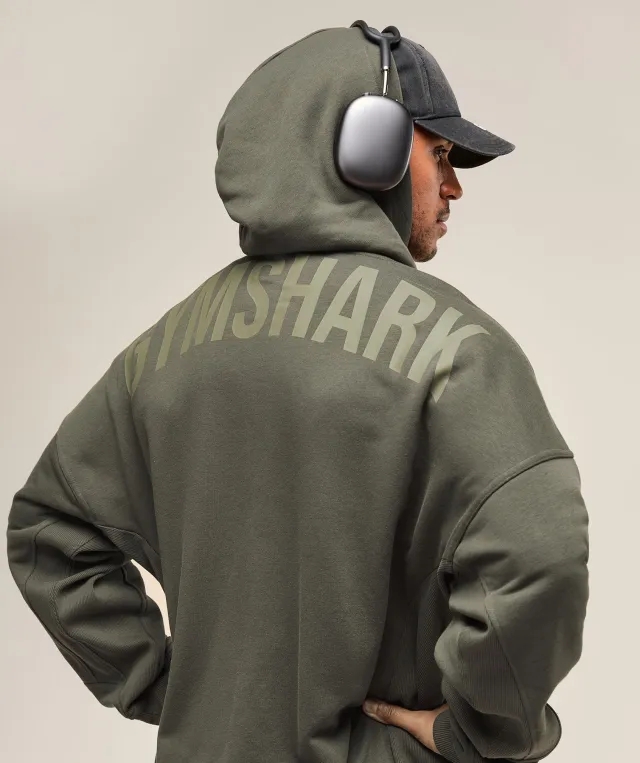 Gymshark Power Zip Up Hoodie - Strength Green