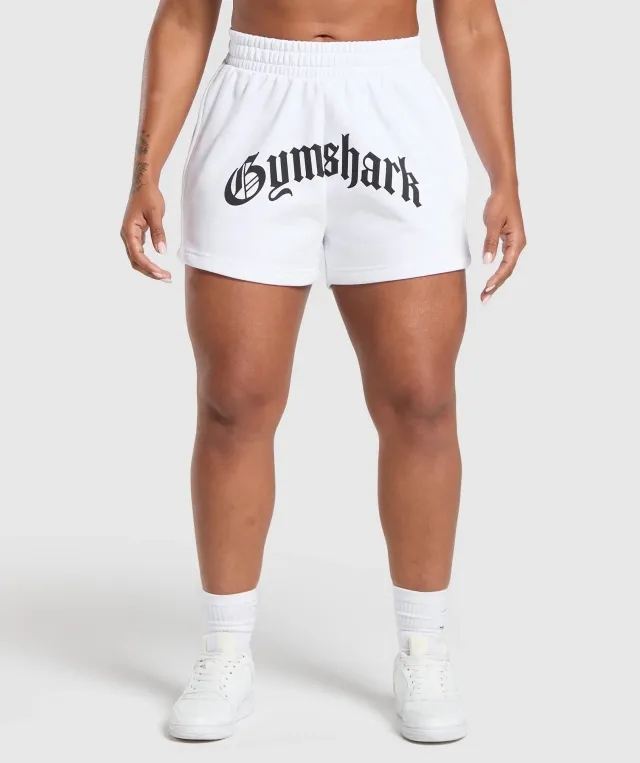 Gymshark Strength Department Graphic Shorts - White