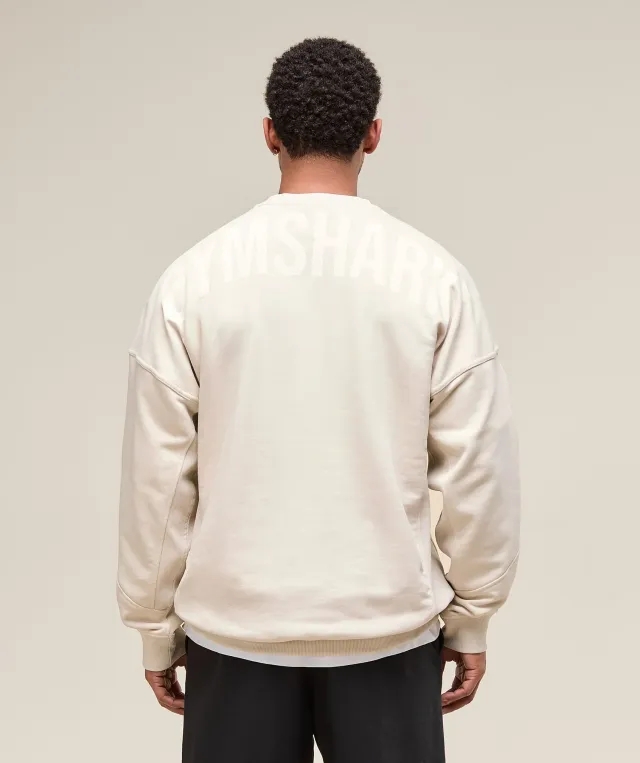 Gymshark Power Crew - Oat White