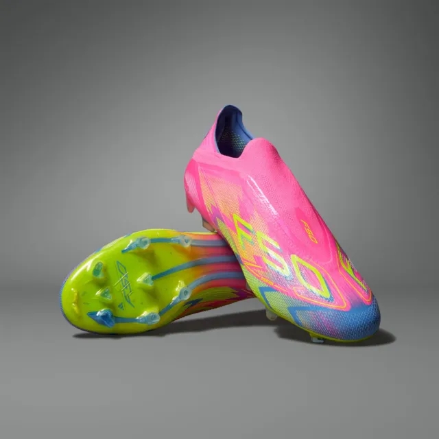 Adidas F50 Elite Laceless Fg Mystic Victory - Lucid Pink/Lucid Lemon/Blue Fusion - ['Pink']