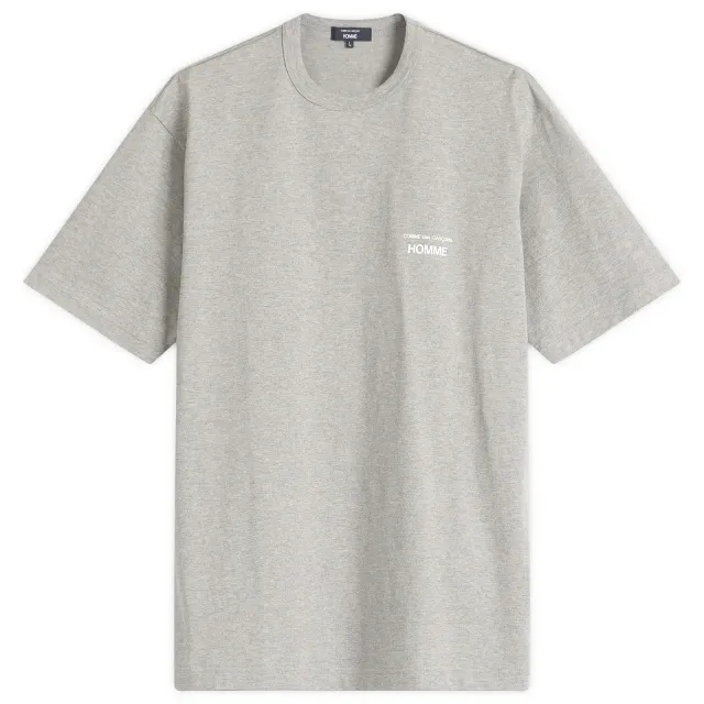 Asics Comme des Garçons Homme Men's Small Logo T-Shirt Grey