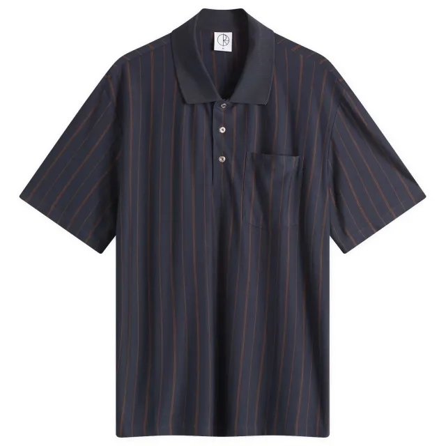 Polar Skate Co. Men's Fancy Polo Shirt Navy/Brown
