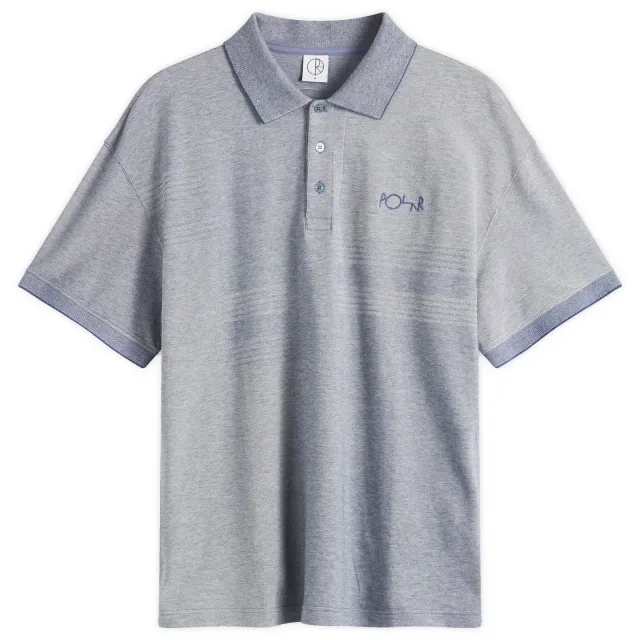 Polar Skate Co. Men's Pique Surf Polo Shirt Heather Blue