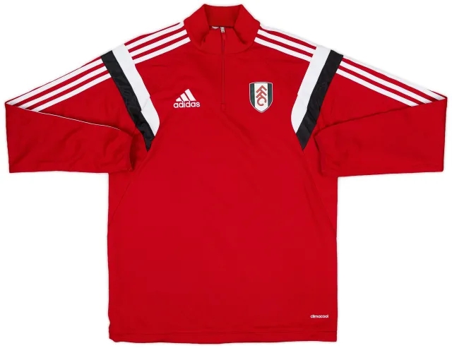 2014-15 Fulham adidas 1/4 Zip Drill Top - 9/10 - (S)