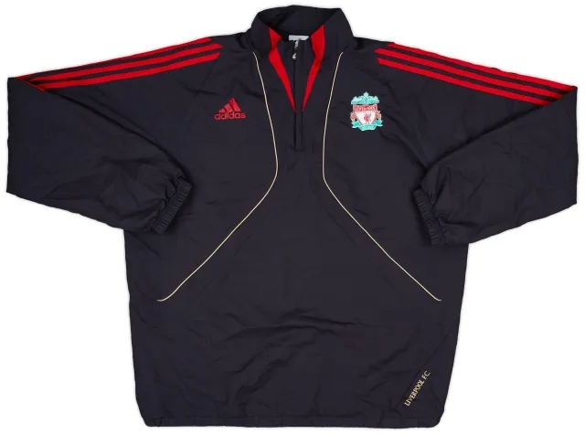 2009-10 Liverpool adidas 1/4 Zip Drill Top - 6/10 - (L/XL)