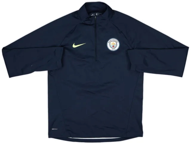 2018-19 Manchester City Nike 1/4 Zip Drill Top - 10/10 - (M)