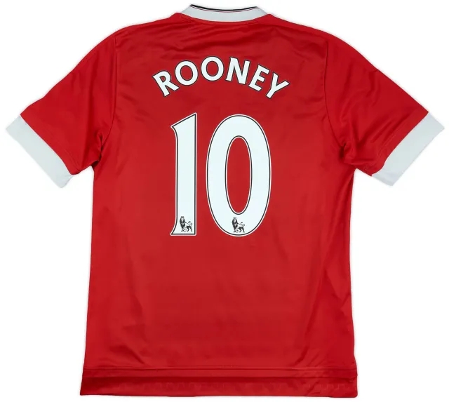 adidas 2015-16 Manchester United Home Shirt Rooney #10 - 5/10 - (M)