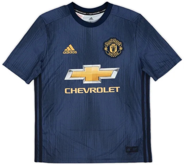 adidas 2018-19 Manchester United Third Shirt - 9/10 - (L.Boys)