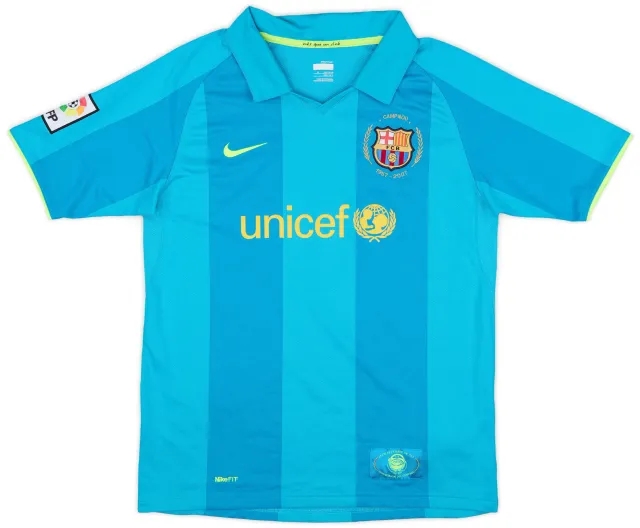 Nike 2007-09 Barcelona Away Shirt - 8/10 - (XL.Boys)