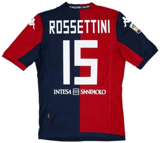 Kappa 2014-15 Cagliari Match Issue Home Shirt Rossettini #15