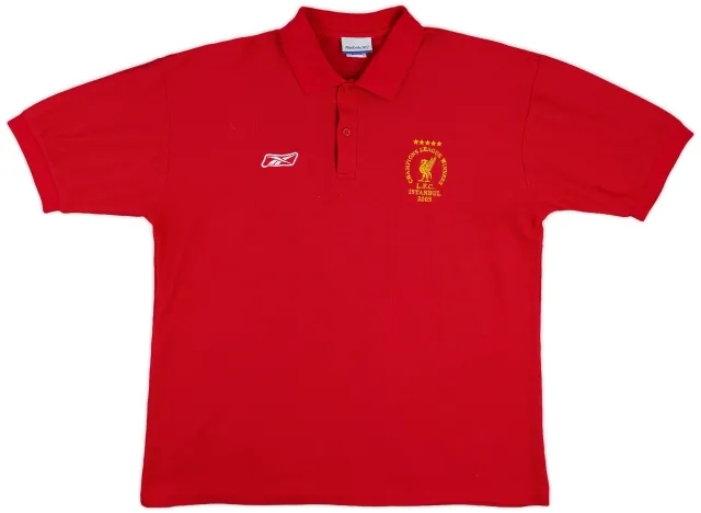 2005-06 Liverpool Reebok CL Winners Polo Shirt - 8/10 - (L)