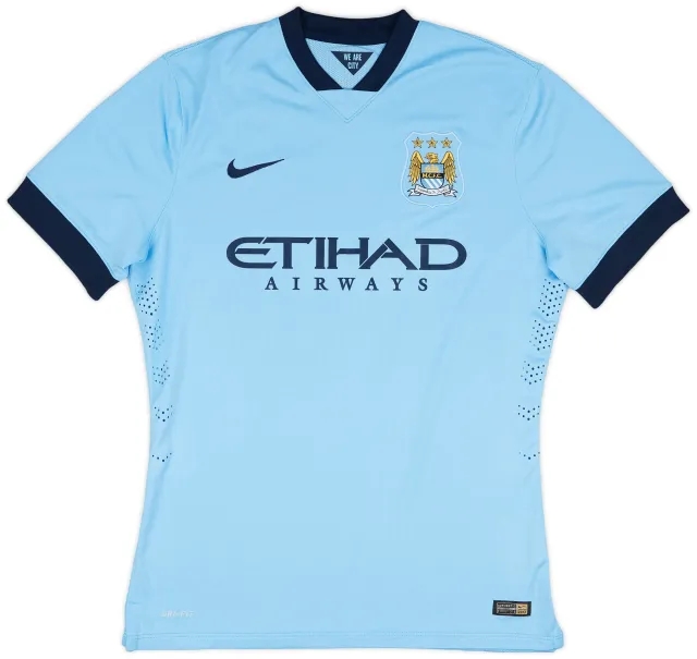 Nike 2014-15 Manchester City Match Issue Home Shirt #38