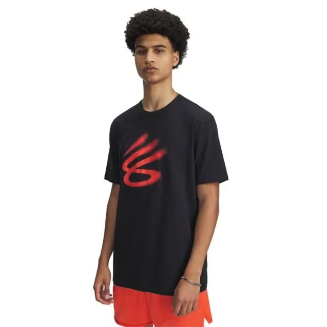 Under Armour Men's Curry Playable T-Shirt Black / Fire XXL