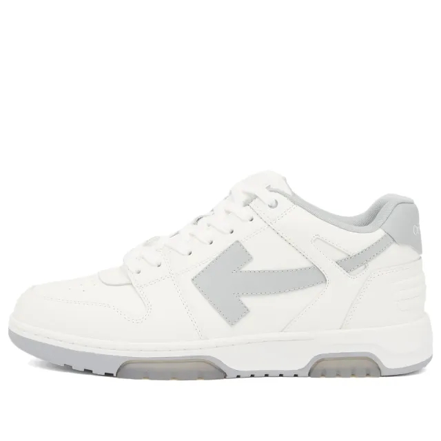 Off-White Men's Out Of Office Calf Leather Sneaker White Grey