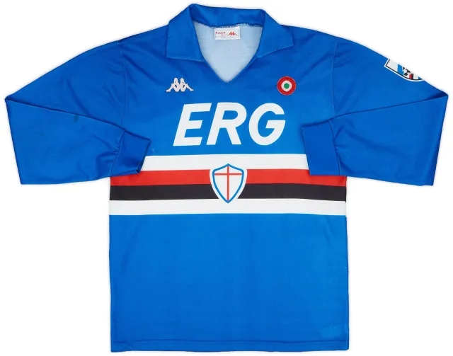 Kappa 1988-89 Sampdoria Match Issue Home L/S Shirt #8