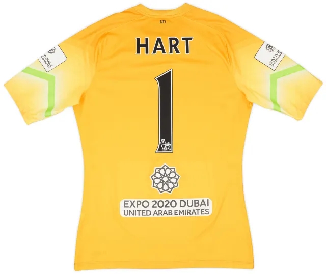 Nike 2014-15 Manchester City Match Issue GK Shirt Hart #1