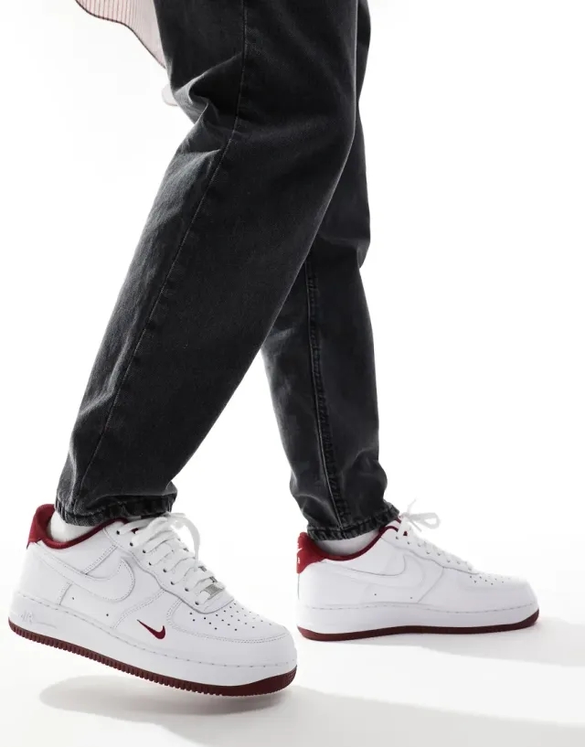 Nike Air Force 1 Trainers In Red
