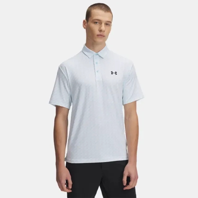 Men's  Under Armour  Playoff 3.0 Printed Polo Stream / White / Black XXL