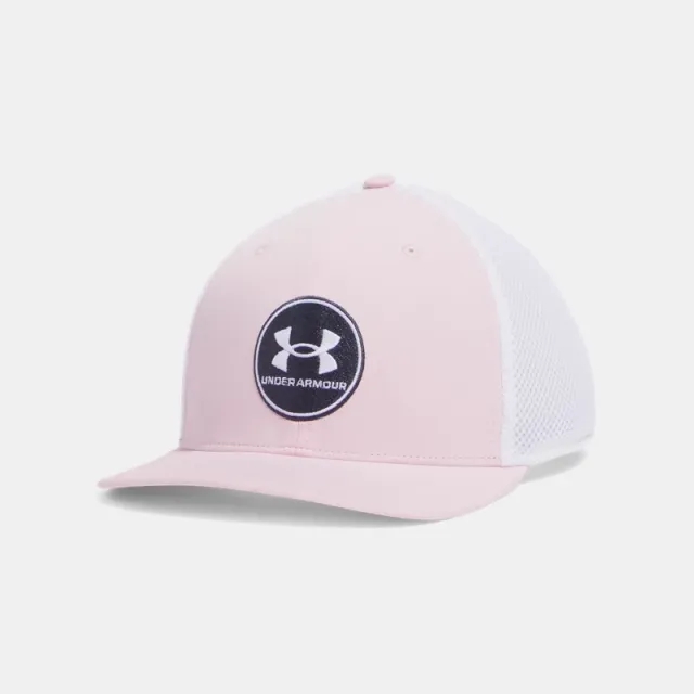 Men's  Under Armour  Iso-Chill Drive Low Stretch Fit Cap Prime Pink / White XL/XXL