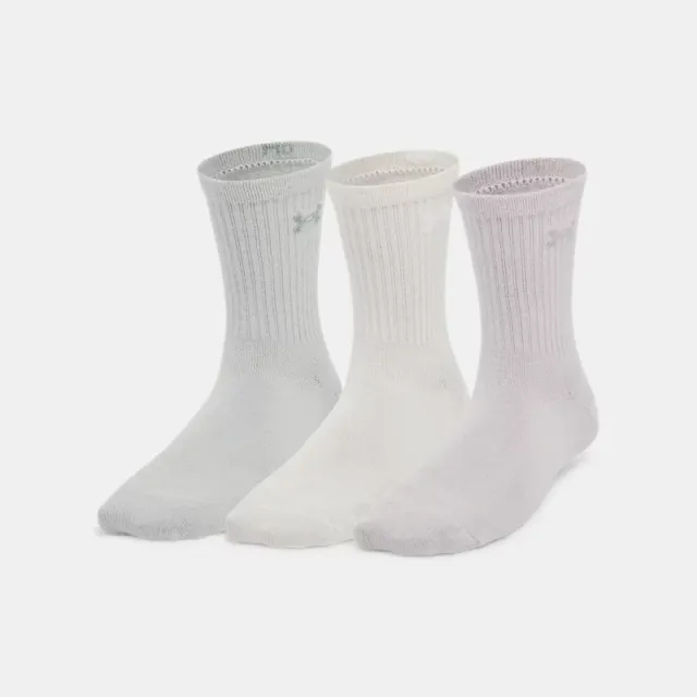 Women's  Under Armour  Essential 3-Pack Mid Crew Socks Gray Matter / Stone / Gray Dawn M
