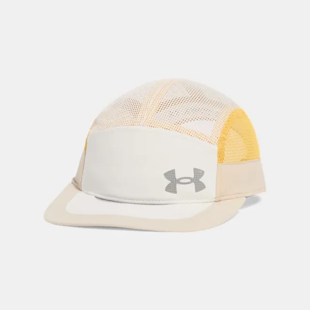 Men's  Under Armour  Launch Camper Hat Stone / Noble Gold / Reflective OSFM
