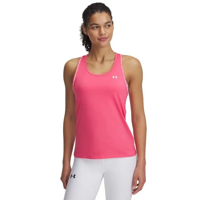 Women's  Under Armour  Tech™ Knockout Tank Super Pink / White XXL