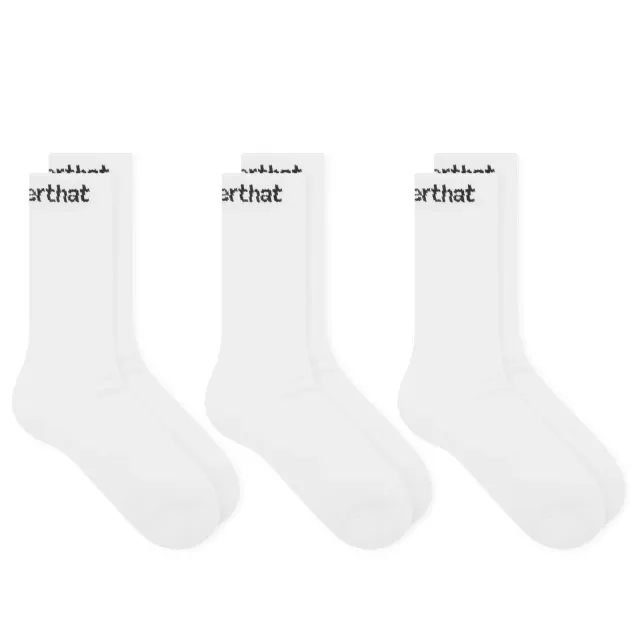 thisisneverthat Men's Sp-Logo Socks 3Pack White