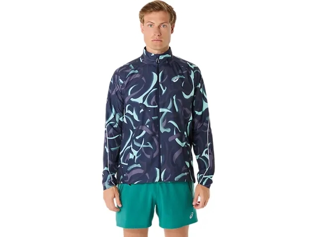 ASICS Road Lite-Show Running Jacket Men - Dark Blue, Multicoloured