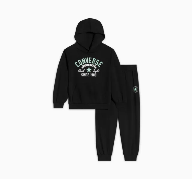Converse Retro Remix Hoodie and Jogger Set - Black