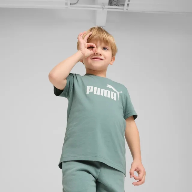 PUMA Ess No. 1 Logo T-Shirt Kids, Green Moon