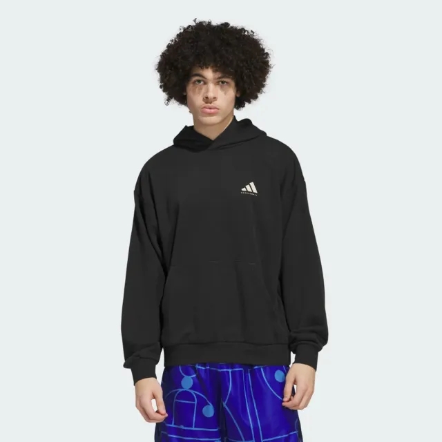 Adidas Performance Select Foundation Fleece Hoodie In Black / Wonder Alumina