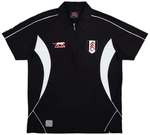 Polo Shirts 2006-07 Fulham Airness 1/4 Zip Polo Shirt - 8/10 - (L)