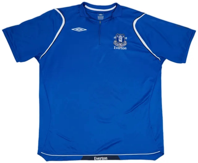 2006-07 Everton Umbro 1/4 Zip Training Polo - 7/10 - (XXL)